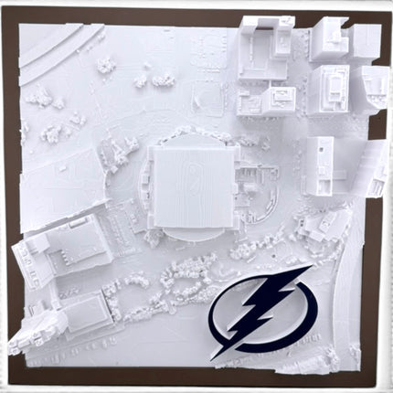 Tampa Bay Lightning — Amalie Arena 3D Topographical Stadium Wall Art | 12" × 12"