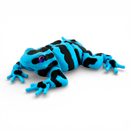 3D Printed Poison Dart Frog with Realistic Glass Eyes – 3.5 Inches Long