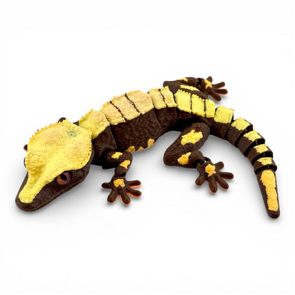 3D Printed Crested Gecko with Realistic Glass Eyes – Autumn Morph