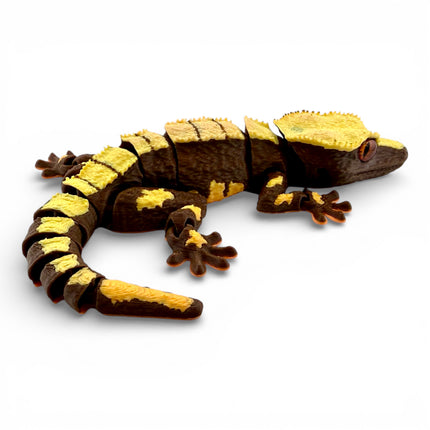 3D Printed Crested Gecko with Realistic Glass Eyes – Autumn Morph