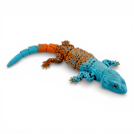 3D Printed Articulated Agama Lizard with Realistic Glass Eyes