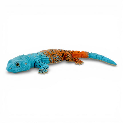 3D Printed Articulated Agama Lizard with Realistic Glass Eyes
