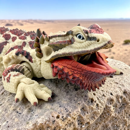 3D Printed Realistic Large Bearded Dragon – EXOTIC MORPH “Volcano” (17 Inches Long)