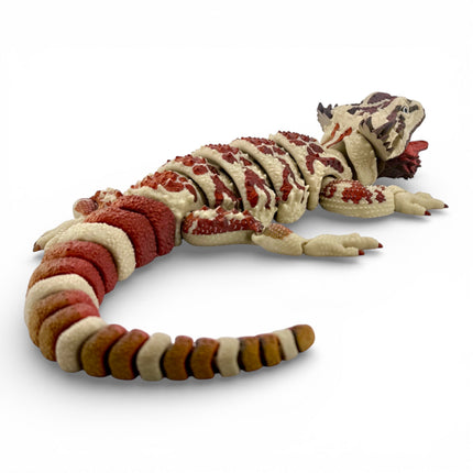 3D Printed Realistic Large Bearded Dragon – EXOTIC MORPH “Volcano” (17 Inches Long)