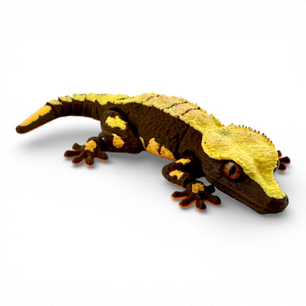 3D Printed Crested Gecko with Realistic Glass Eyes – Autumn Morph