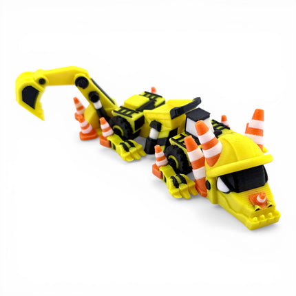 3D Printed Mini Construction Dragon – 8 Inches Long