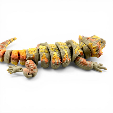 3D Printed Realistic Large Bearded Dragon – EXOTIC MORPH “Autumn” (17 Inches Long)