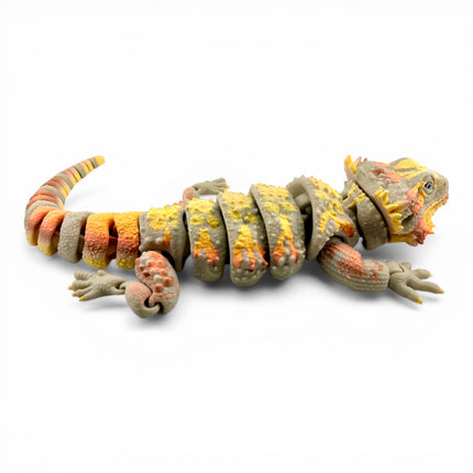 3D Printed Realistic Large Bearded Dragon – EXOTIC MORPH “Autumn” (17 Inches Long)