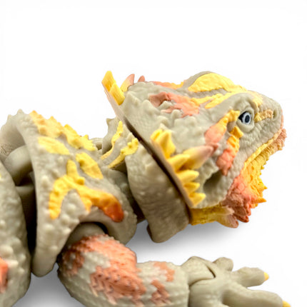 3D Printed Realistic Large Bearded Dragon – EXOTIC MORPH “Autumn” (17 Inches Long)