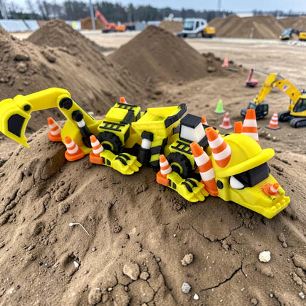 3D Printed Mini Construction Dragon – 8 Inches Long