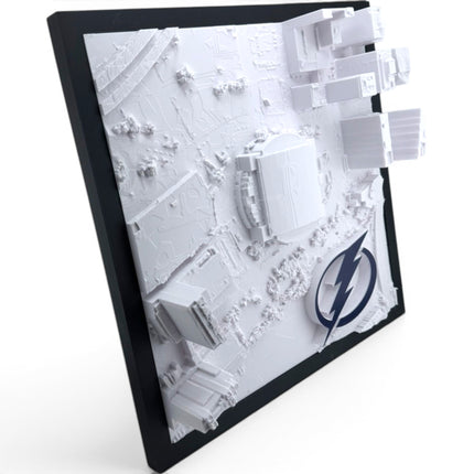 Tampa Bay Lightning — Amalie Arena 3D Topographical Stadium Wall Art | 12" × 12"