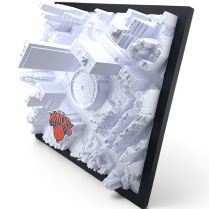 New York Knicks — Madison Square Garden 3D Topographical Stadium Wall Art | 12" × 12"
