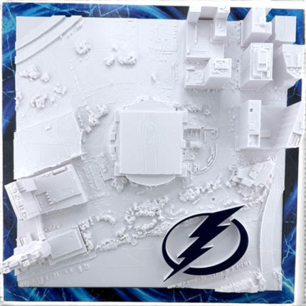 Tampa Bay Lightning — Amalie Arena 3D Topographical Stadium Wall Art | 12" × 12"