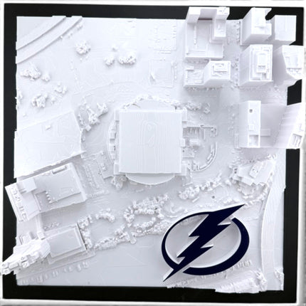 Tampa Bay Lightning — Amalie Arena 3D Topographical Stadium Wall Art | 12" × 12"