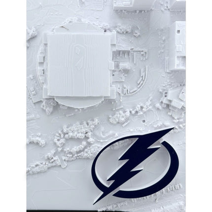Tampa Bay Lightning — Amalie Arena 3D Topographical Stadium Wall Art | 12" × 12"