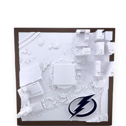 Tampa Bay Lightning — Amalie Arena 3D Topographical Stadium Wall Art | 12" × 12"