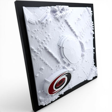 Carolina Hurricanes — PNC Arena 3D Topographical Stadium Wall Art | 12" × 12"