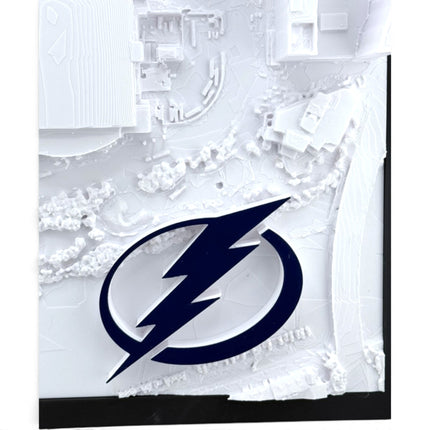Tampa Bay Lightning — Amalie Arena 3D Topographical Stadium Wall Art | 12" × 12"