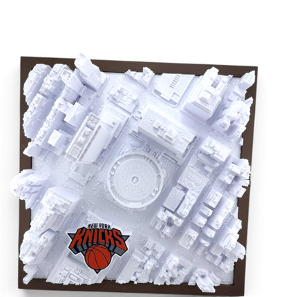 New York Knicks — Madison Square Garden 3D Topographical Stadium Wall Art | 12" × 12"