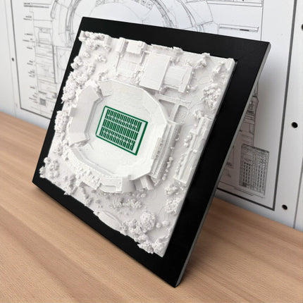 College Football Arena Topographical Map Art – Custom Design