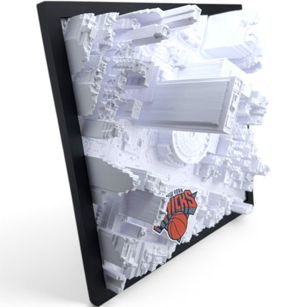 New York Knicks — Madison Square Garden 3D Topographical Stadium Wall Art | 12" × 12"