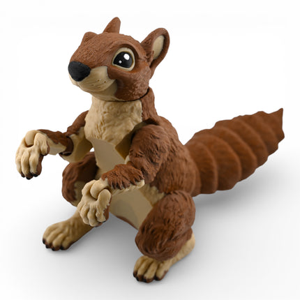 3D Printed Brown Squirrel – Fully Articulated Woodland Model (11 Inches Long)