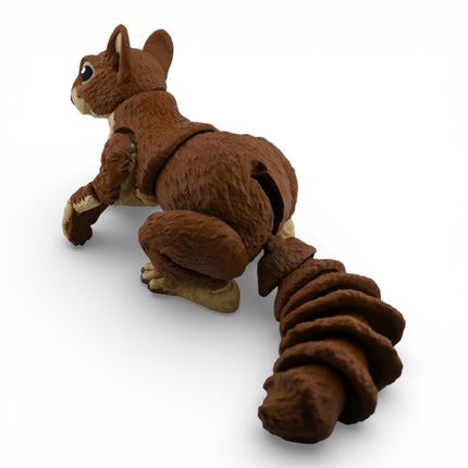 3D Printed Brown Squirrel – Fully Articulated Woodland Model (11 Inches Long)