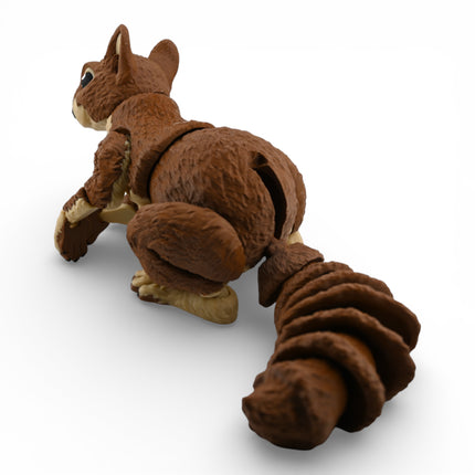 3D Printed Brown Squirrel – Fully Articulated Woodland Model (11 Inches Long)