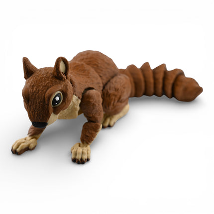 3D Printed Brown Squirrel – Fully Articulated Woodland Model (11 Inches Long)