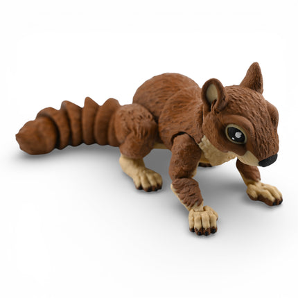 3D Printed Brown Squirrel – Fully Articulated Woodland Model (11 Inches Long)