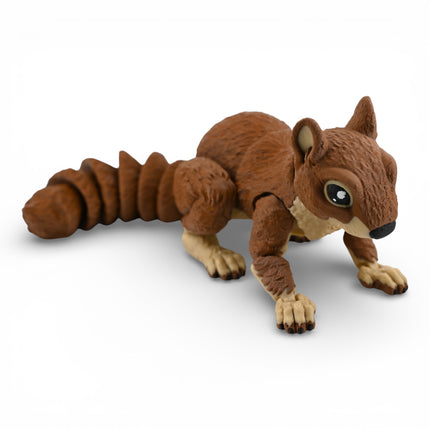 3D Printed Brown Squirrel – Fully Articulated Woodland Model (11 Inches Long)