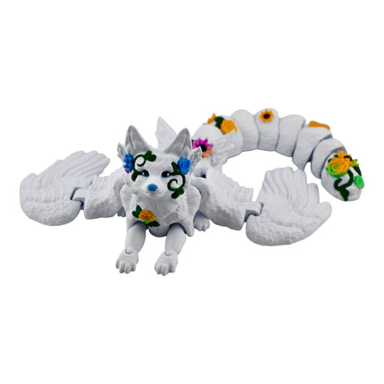 3D Printed Flexi Fae Fox – 13 Inches Long – Fully Articulated Fantasy Creature