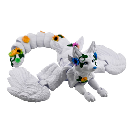 3D Printed Flexi Fae Fox – 13 Inches Long – Fully Articulated Fantasy Creature
