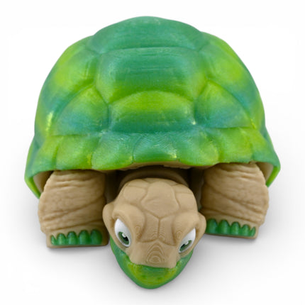 3D Printed Articulated Tortoise – Gradient Shell (6 Inches Long)
