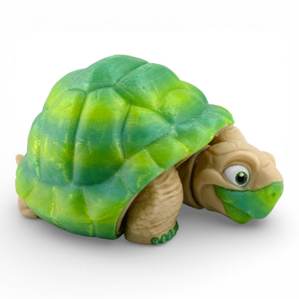 3D Printed Articulated Tortoise – Gradient Shell (6 Inches Long)
