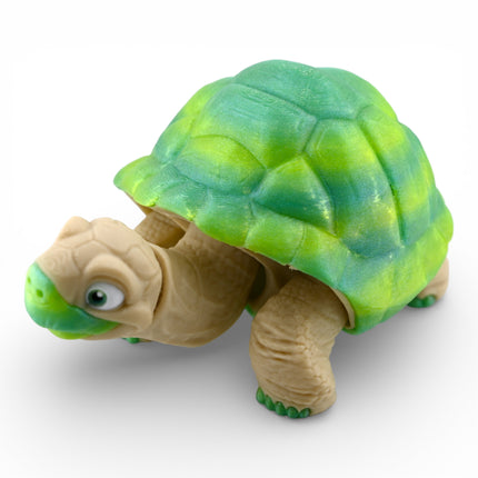 3D Printed Articulated Tortoise – Gradient Shell (6 Inches Long)