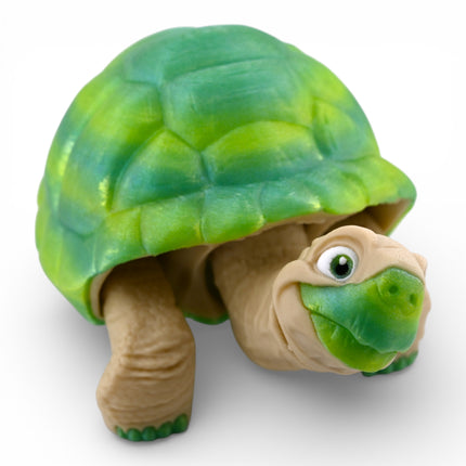 3D Printed Articulated Tortoise – Gradient Shell (6 Inches Long)