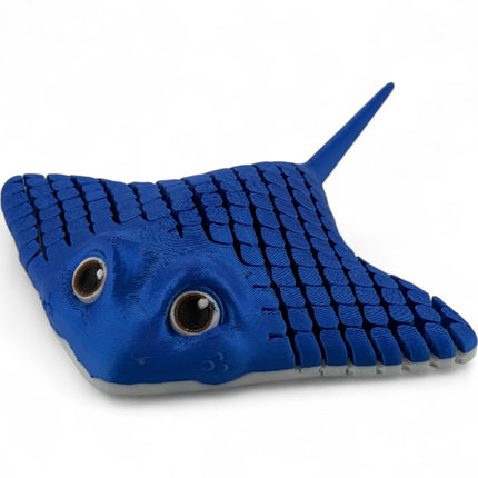 3D Printed Stingray & Coral Reef Diorama: Ocean Marine Life Art