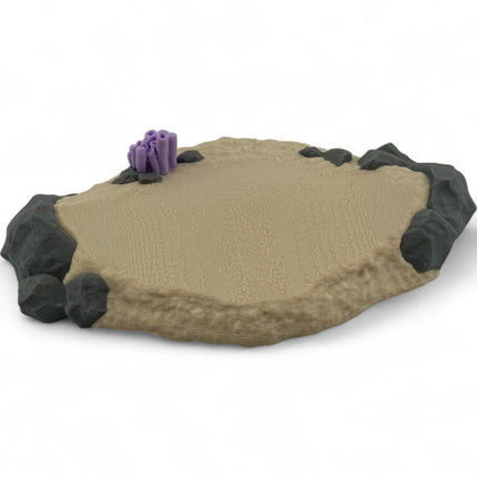 3D Printed Stingray & Coral Reef Diorama: Ocean Marine Life Art