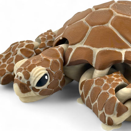 3D Printed Articulated Sea Turtle: USA-Made Ocean Decor