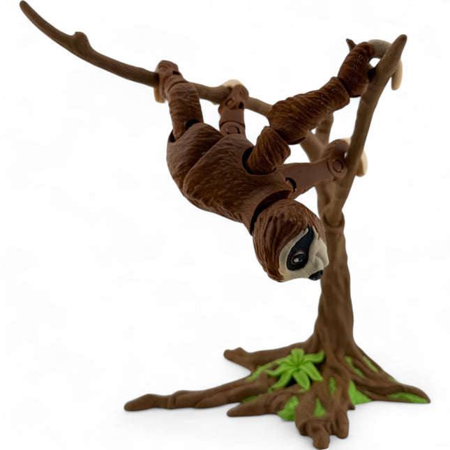 3D Printed Sloth and Tree Decor: Whimsical USA-Made Figurine