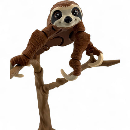 3D Printed Sloth and Tree Decor: Whimsical USA-Made Figurine