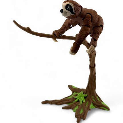 3D Printed Sloth and Tree Decor: Whimsical USA-Made Figurine