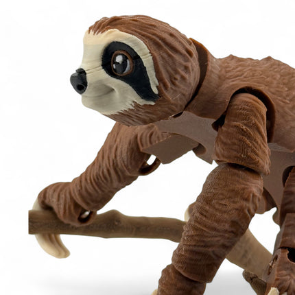 3D Printed Sloth and Tree Decor: Whimsical USA-Made Figurine