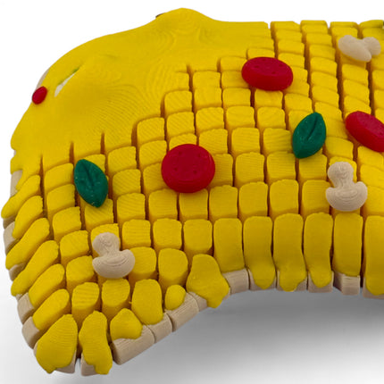 3D Printed Pizza Stingray Sculpture: Quirky Ocean Decor