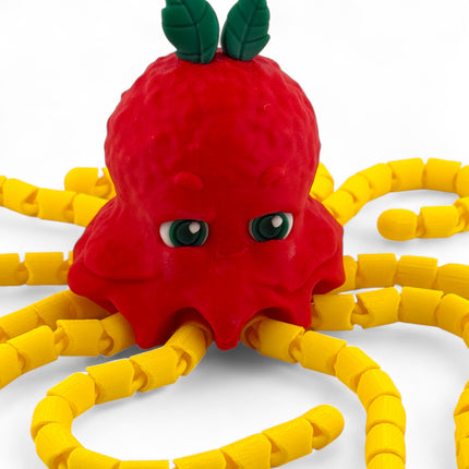 3D Printed Spaghetti Meatball Octopus Figurine: Quirky Kitchen Decor