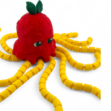 3D Printed Spaghetti Meatball Octopus Figurine: Quirky Kitchen Decor