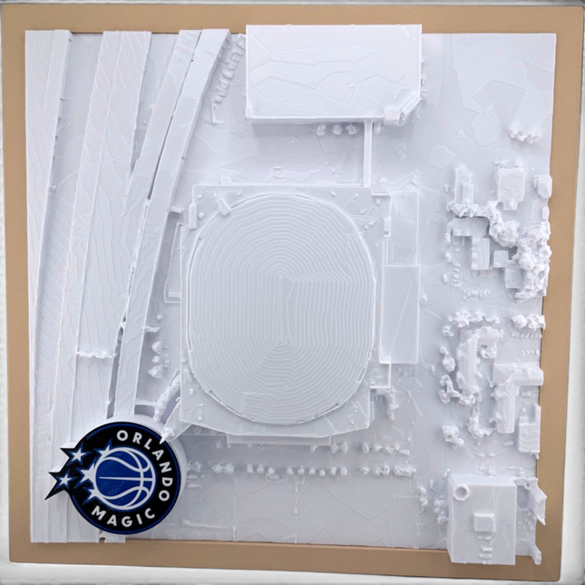 Kia Center 3D map close-up of raised relief detail