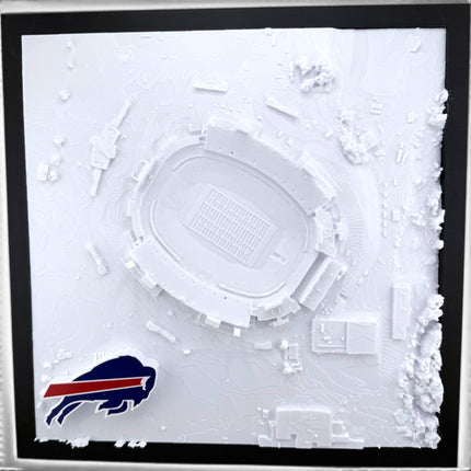 Buffalo Bills Highmark Stadium 3D Topographical Map — Personalized NFL Fan Gift Wall Art
