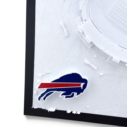 Buffalo Bills Highmark Stadium 3D Topographical Map — Personalized NFL Fan Gift Wall Art